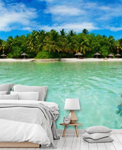 Tropical Island Beach -seinämaalaus Tropical Island Beach -seinämaalaus