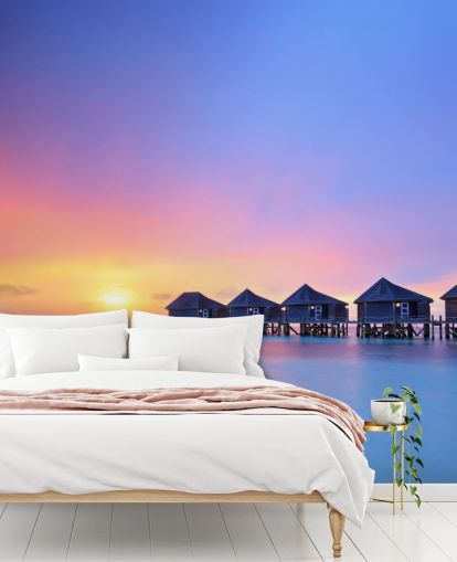 Sunset Maldives Huts Behang