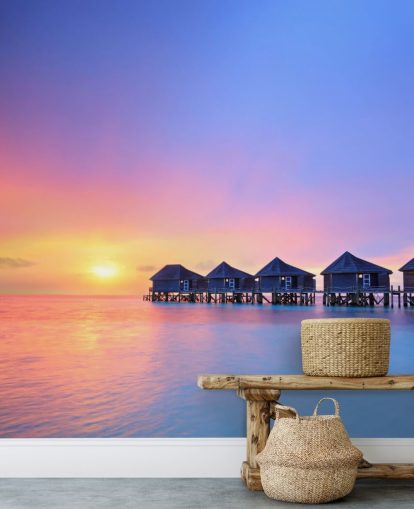 Sunset Maldives Huts Behang