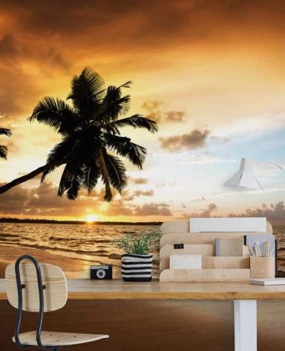 Décoration murale Coucher de soleil sur une plage tropicale