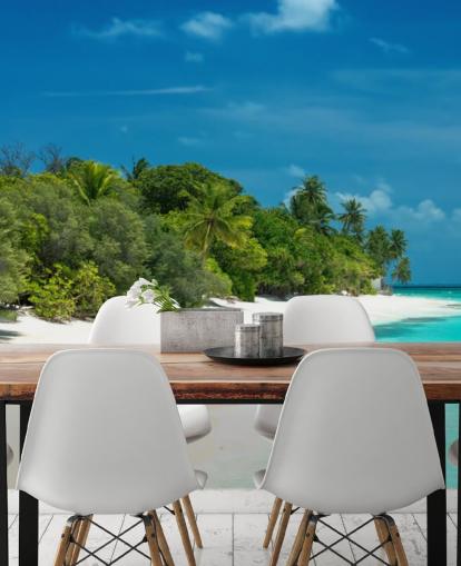 Beautiful Maldives Beach Mural Beautiful Maldives Beach Mural