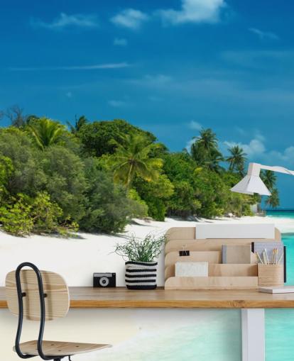 mural hermosa playa de Maldivas mural hermosa playa de Maldivas