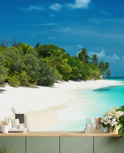 Decorazione murale con spiaggia delle Maldive