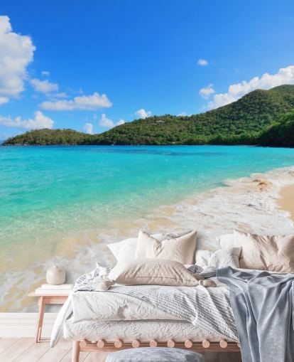 Hermoso mural de playa de las Islas Vírgenes