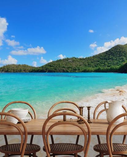 Beautiful Virgin Islands Beach Mural