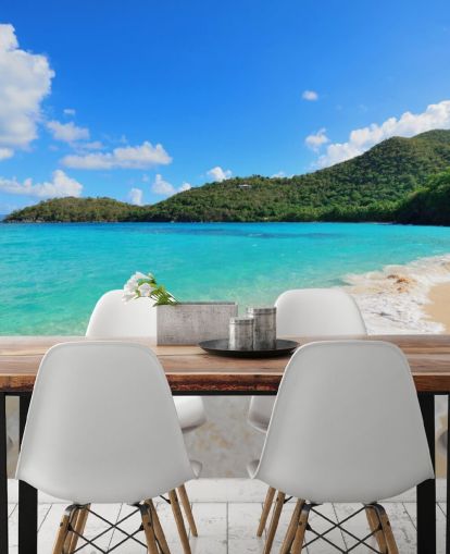 Beautiful Virgin Islands Beach Mural