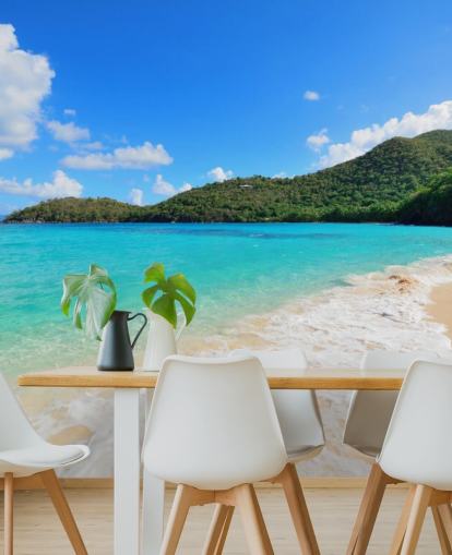Beautiful Virgin Islands Beach Mural