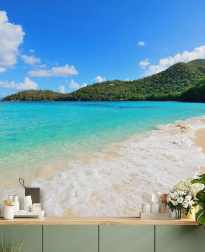 Beautiful Virgin Islands Beach Mural