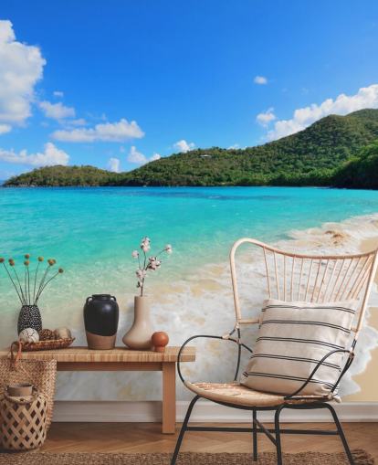 Beautiful Virgin Islands Beach Mural