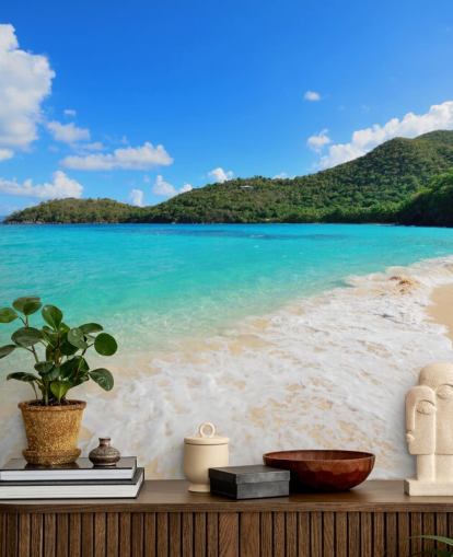 Beautiful Virgin Islands Beach Mural