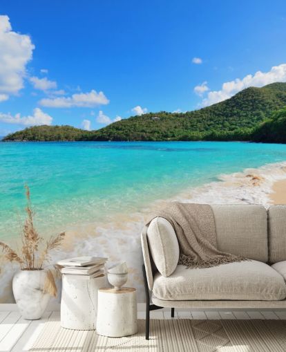 Beautiful Virgin Islands Beach Mural