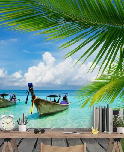 Tropisk havsutsikt Tropical Sea View Wallpaper 