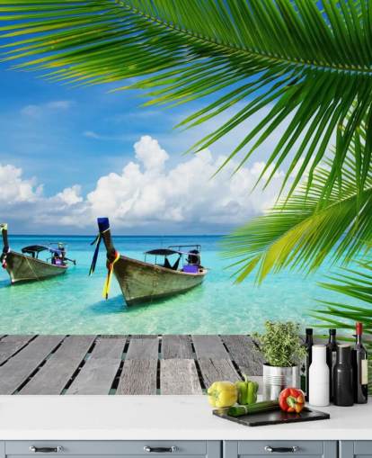 Vista al mar tropical Tropical Sea View Wallpaper 