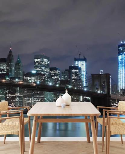 dunkles New York City-Tapeten-Wandbild namens Brooklyn Bridge New York für Schlafzimmer, Wohnzimmer und mehr dunkles New York City-Tapeten-Wandbild namens Brooklyn Bridge New York für Schlafzimmer, Wohnzimmer und mehr