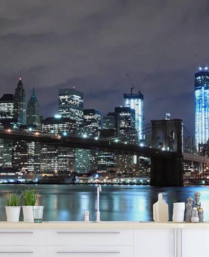 papier peint mural foncé de New York appelé Brooklyn Bridge New York pour les chambres, les salons et plus encore papier peint mural foncé de New York appelé Brooklyn Bridge New York pour les chambres, les salons et plus encore