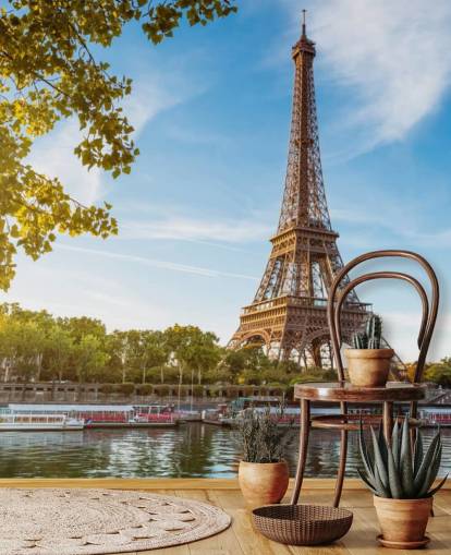 torre eiffel su una giornata di sole carta da parati