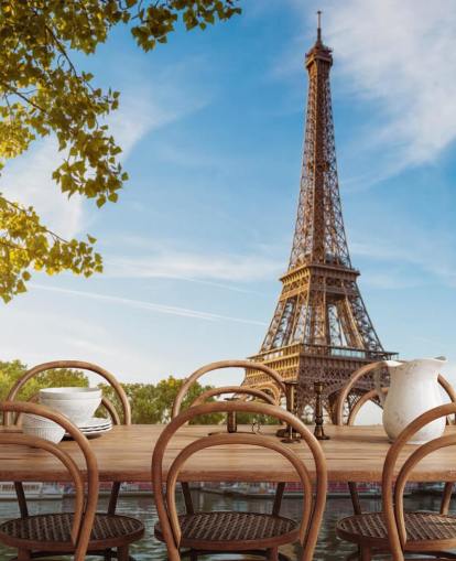 papel pintado torre eiffel en un día soleado papel pintado torre eiffel en un día soleado
