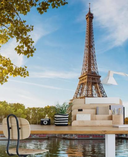 torre eiffel em um dia ensolarado papel de parede