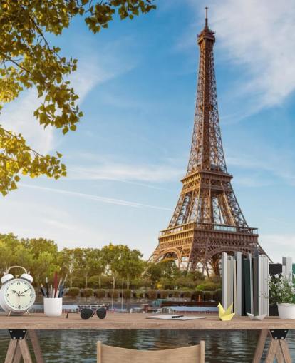 torre eiffel em um dia ensolarado papel de parede