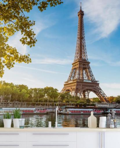 papel pintado torre eiffel en un día soleado papel pintado torre eiffel en un día soleado