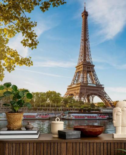 eiffel-torni aurinkoisena päivänä tapetti