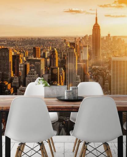 mukautettu new yorkin taivaanranta-taustakuva nimeltä Sunrise New York olohuoneisiin, makuuhuoneisiin ja toimistoihin mukautettu new yorkin taivaanranta-taustakuva nimeltä Sunrise New York olohuoneisiin, makuuhuoneisiin ja toimistoihin