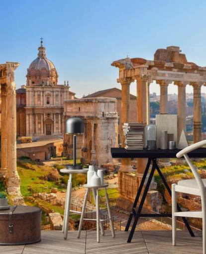 roman ruins wallpaper mural
