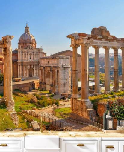 roman ruins wallpaper mural