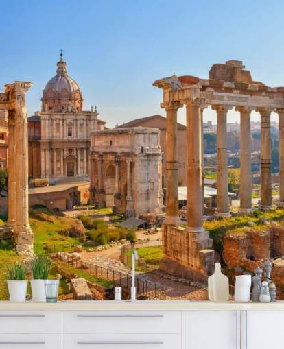 roman ruins wallpaper mural