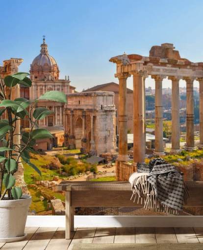 roman ruins wallpaper mural