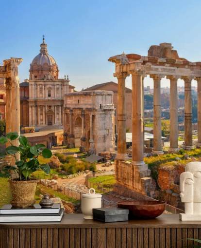 roman ruins wallpaper mural