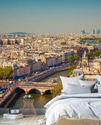 Flygbild av Paris Bakgrund