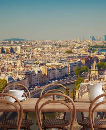 Aerial View of Paris Wallpaper