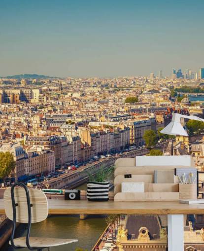 Aerial View of Paris Wallpaper