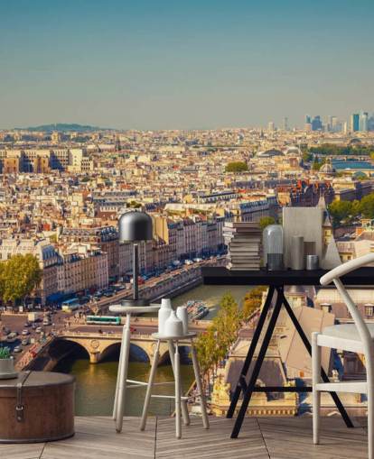 Aerial View of Paris Wallpaper