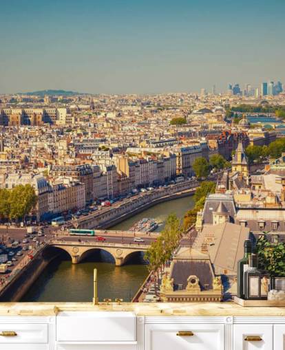 Aerial View of Paris Wallpaper