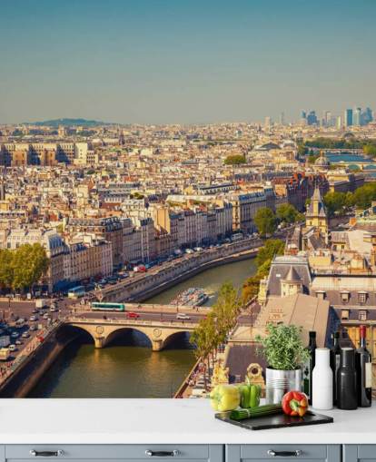 Flygbild av Paris Bakgrund