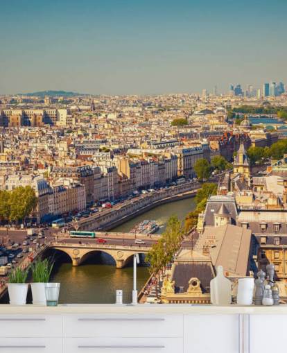 Luftaufnahme von Paris Wallpaper