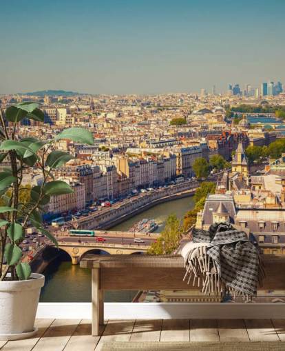 Aerial View of Paris Baggrund Aerial View of Paris Baggrund