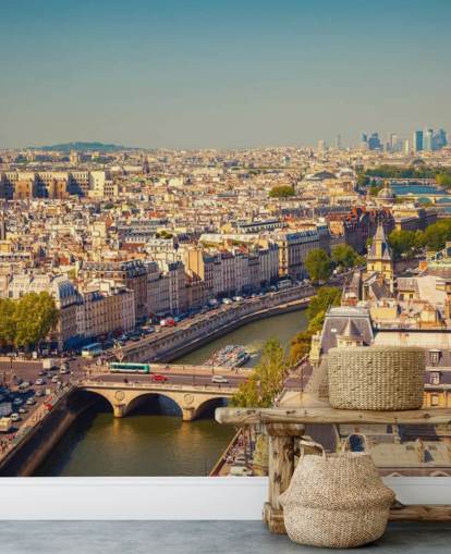 Aerial View of Paris Baggrund