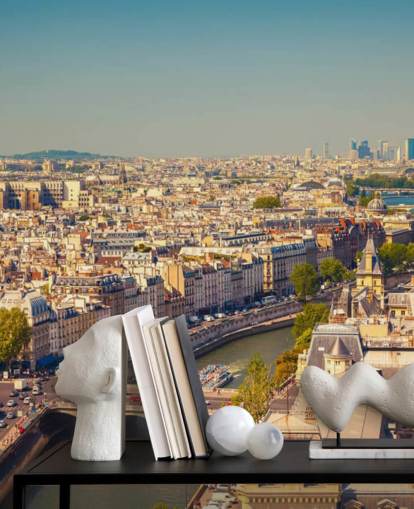 Aerial View of Paris Wallpaper