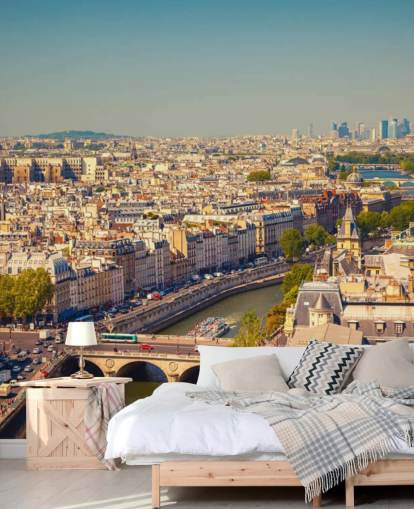 Aerial View of Paris Wallpaper