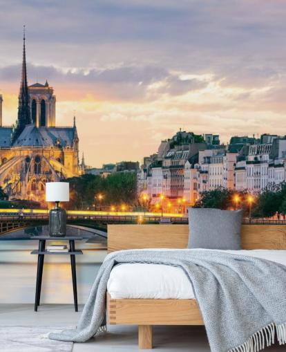 Notre Dame and River Wall Mural