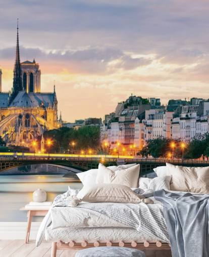 Notre Dame and River Wall Mural