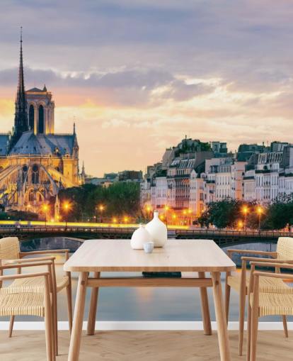 Notre Dame og River Wall Mural Notre Dame og River Wall Mural