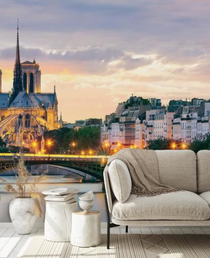 Notre Dame and River Wall Mural