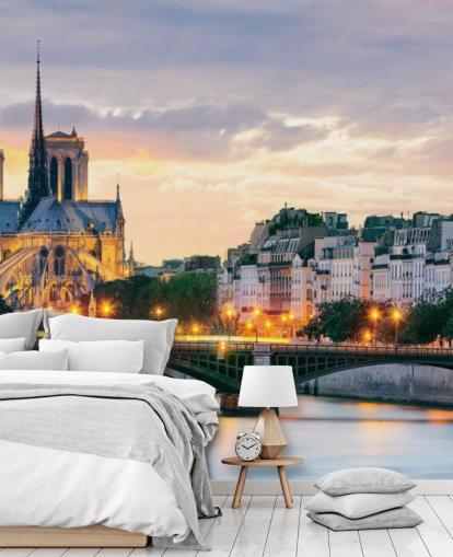 Notre Dame and River Wall Mural