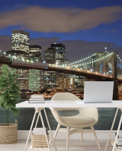 Brooklyn bro om natten veggmaleri