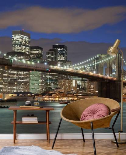 Brooklyn Bridge bei Nacht Fototapete Brooklyn Bridge bei Nacht Fototapete