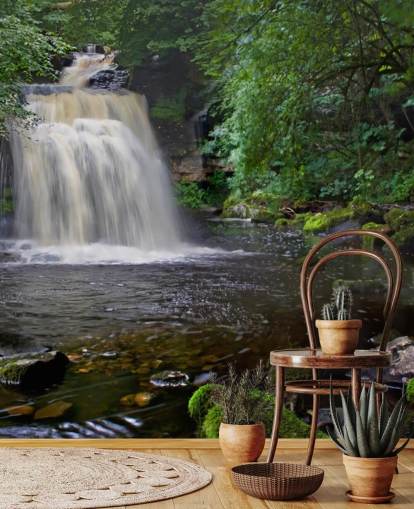 Secret Woodland Waterfall Wallpaper